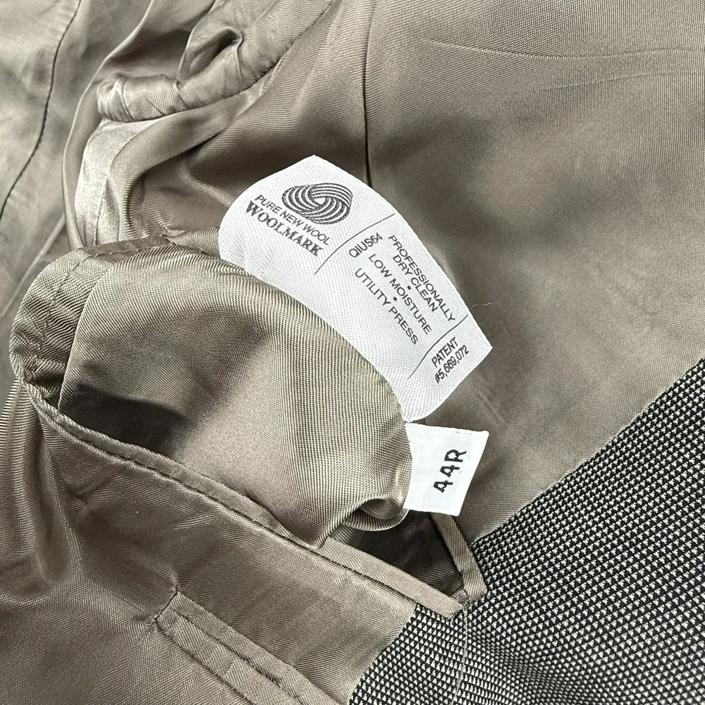 HART SCHAFFNER &‎ MARX Mens 44R Gray Check Wool Sport Jacket Dillard's
